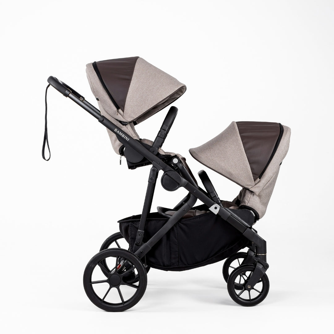 LISBON Single-to-Double Pram Sofia Mocha