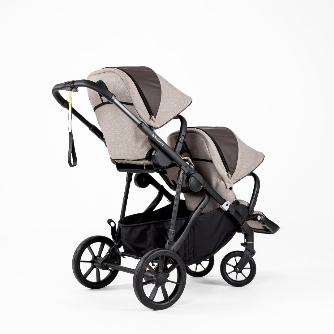 LISBON Single-to-Double Pram Sofia Mocha
