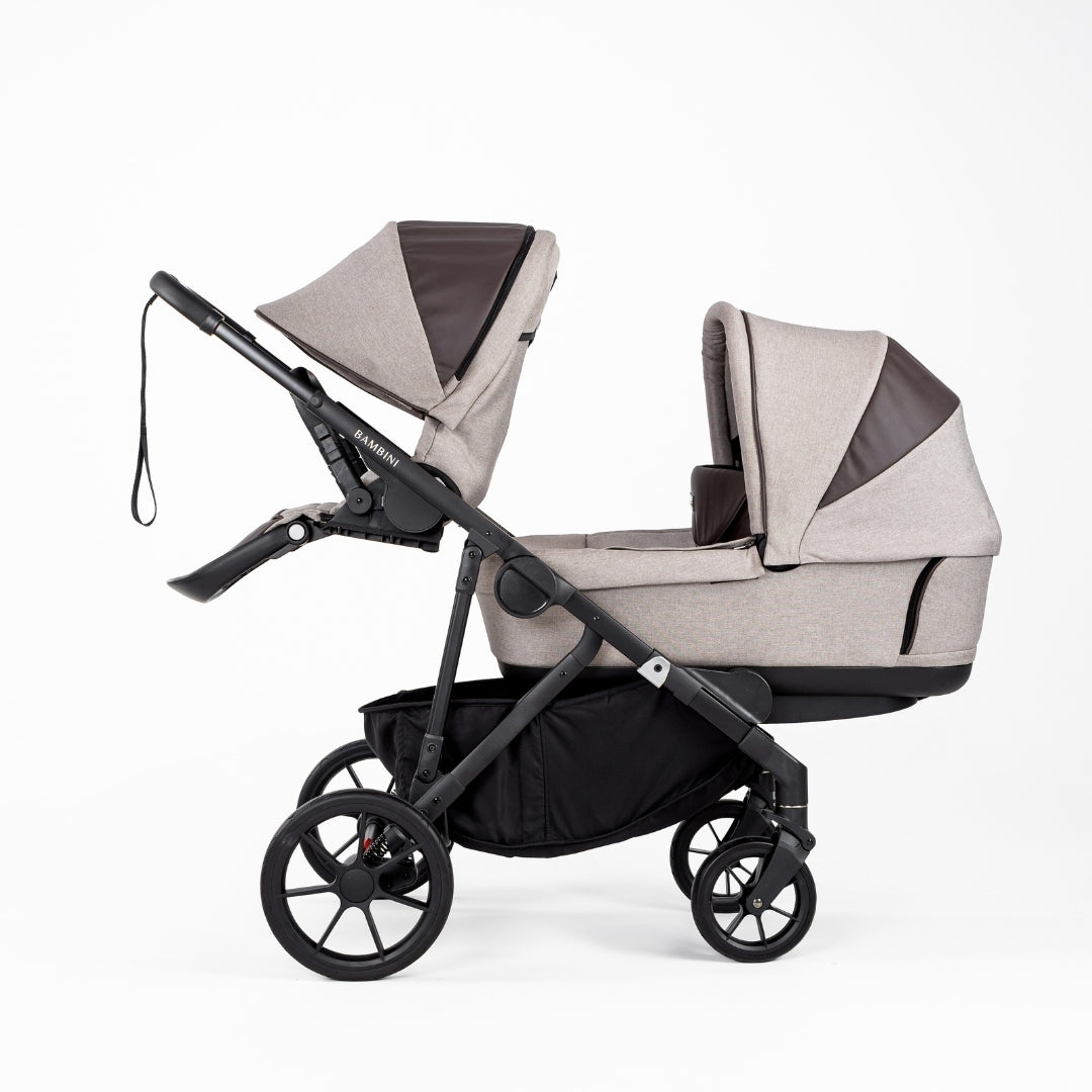 LISBON Single-to-Double Pram Sofia Mocha
