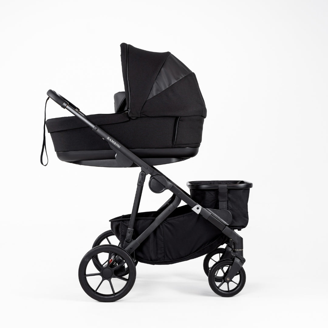 LISBON Single-to-Double Pram Black