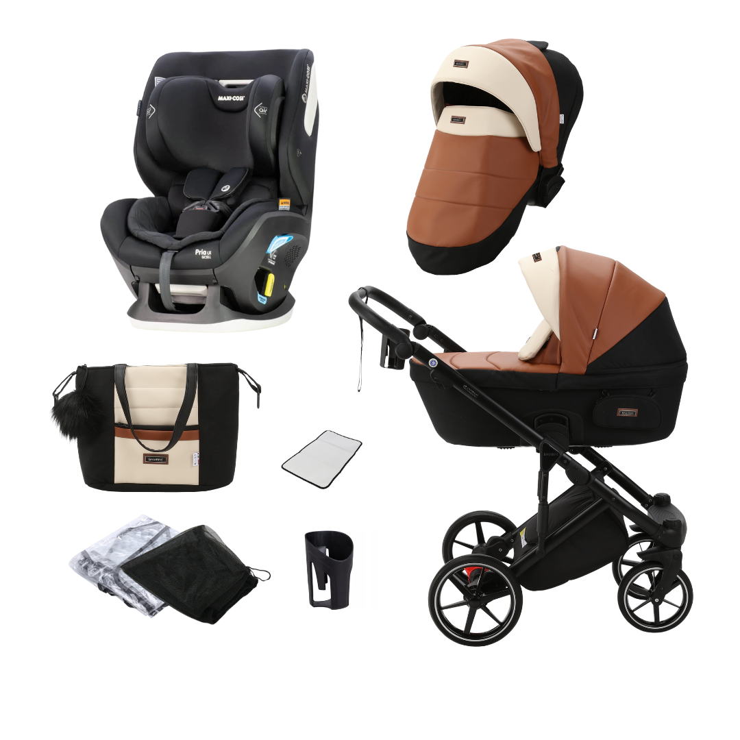 MILAN Elliot Pram Pria LX G CELL Car Seat Bundle Bambini Prams