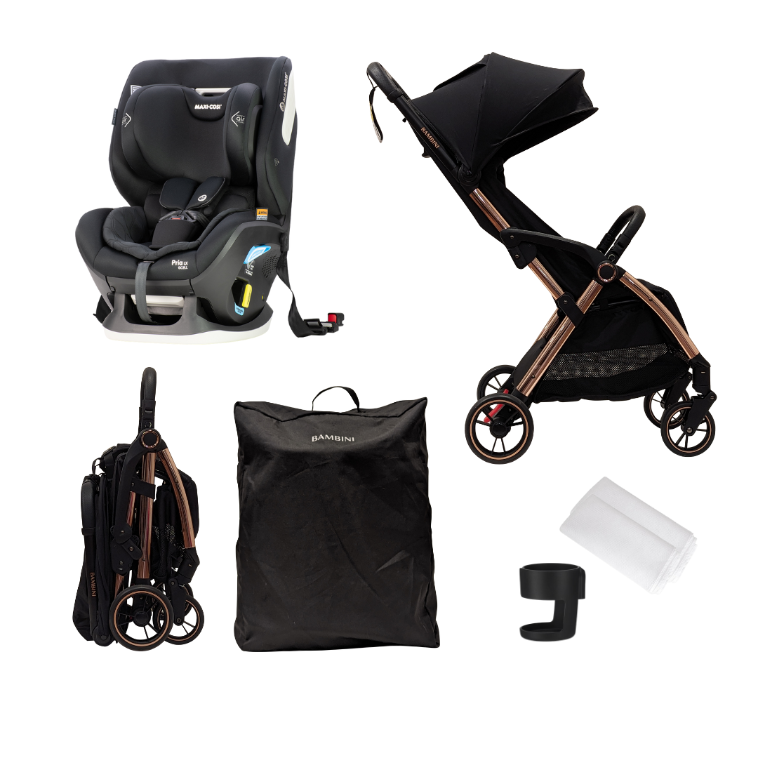PARIS Rose Travel Stroller & Pria LX G-CELL Car Seat Bundle