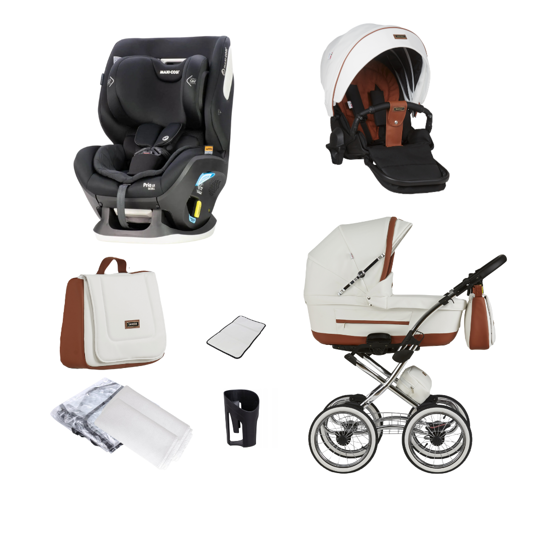 YORK Rosalie Pram Pria LX G CELL Car Seat Bundle Bambini Prams