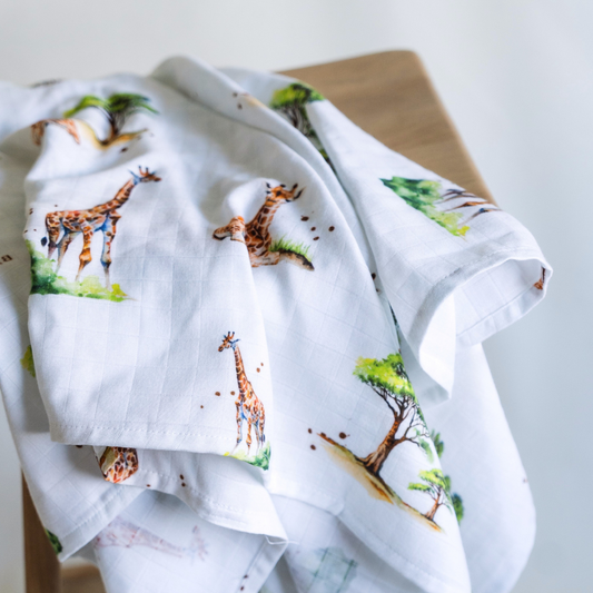 African Safari 'Family' Organic Muslin Wrap