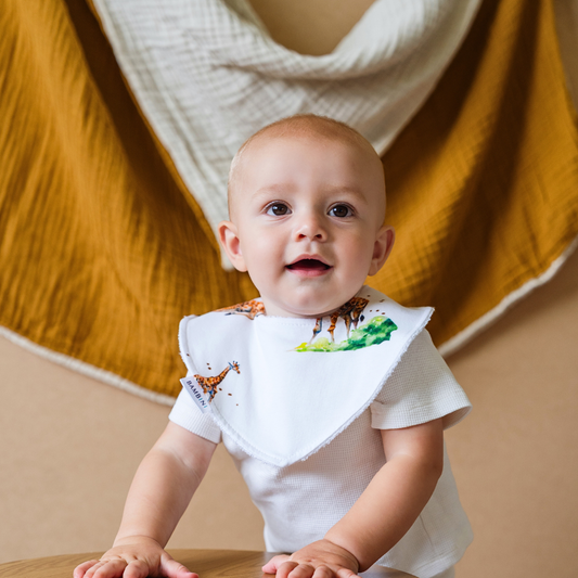 African Safari Organic Dribble Bib (Set of 3)