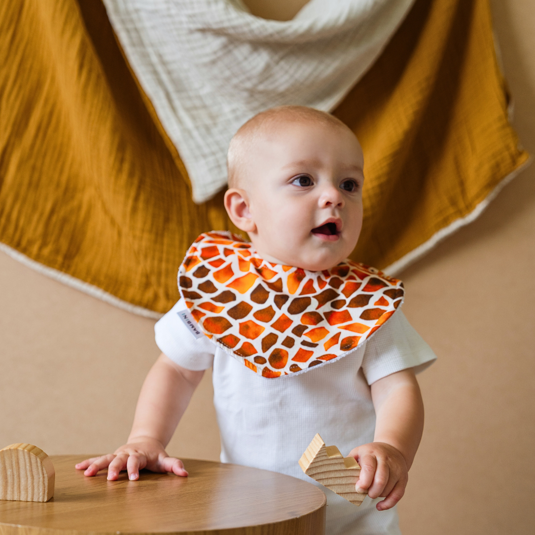 African Safari Organic Dribble Bib (Set of 3)