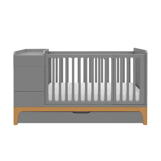 Ayven Grey Cot & Matching Undercot Drawer Bundle
