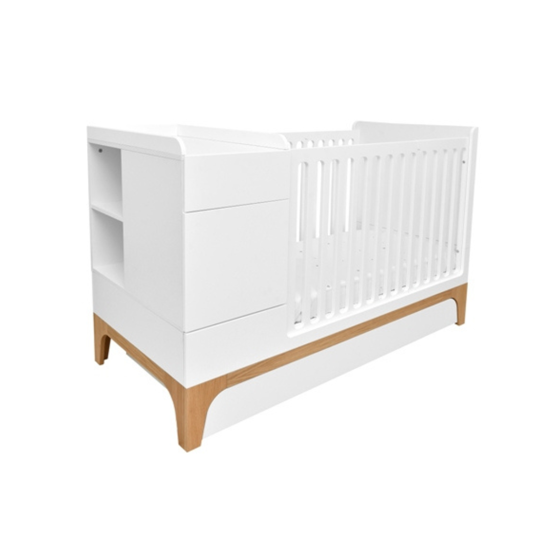 Ayven White Cot & Matching Underbed Drawer Bundle