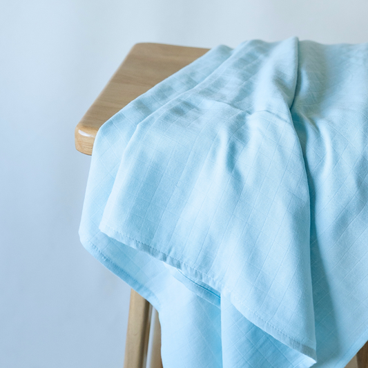 Blue Organic Muslin Wrap