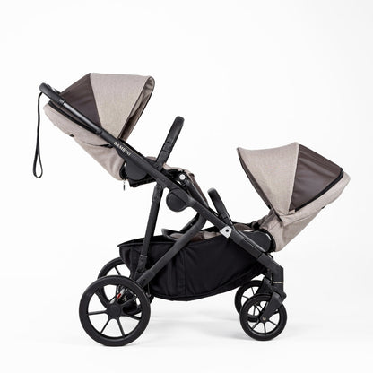 LISBON Single-to-Double Pram Sofia Mocha
