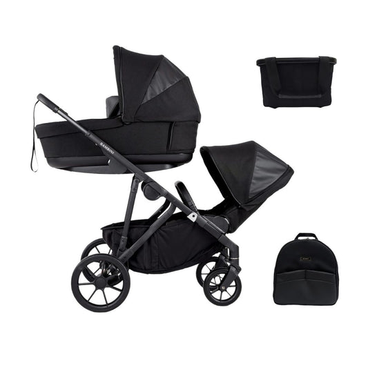 LISBON Single-to-Double Pram Noah Black
