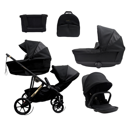 LISBON Single-to-Double Pram Noah Gold