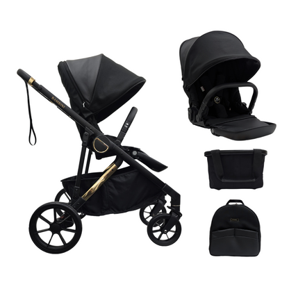 LISBON Single-to-Double Pram Noah Gold