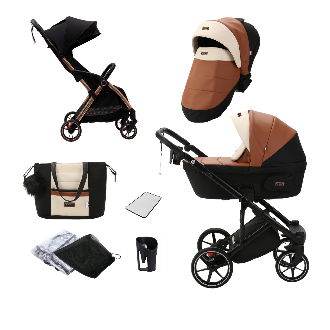 MILAN² Elliot Pram & PARIS Rose Travel Stroller Bundle