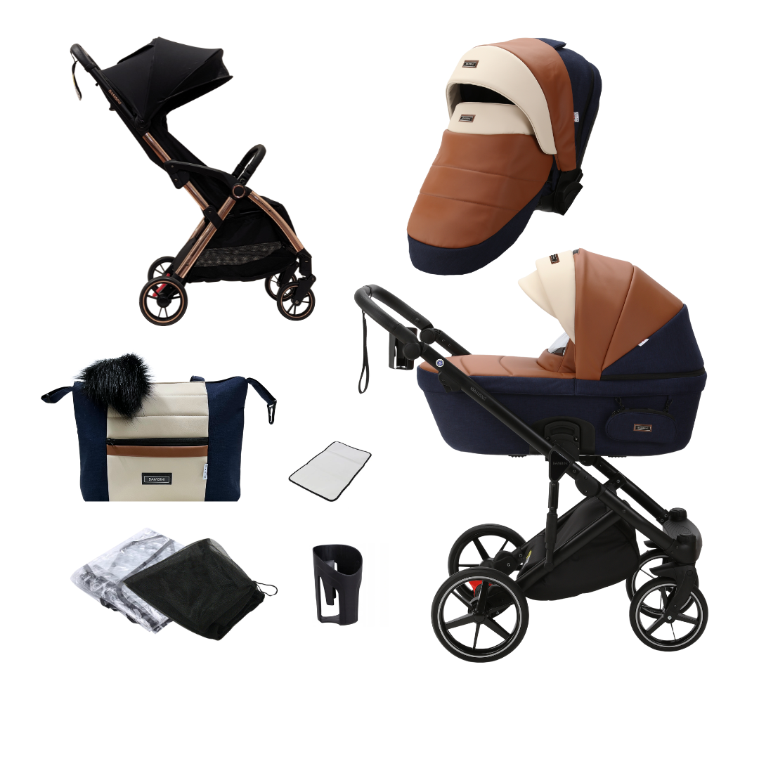 MILAN² Peyton Pram & PARIS Rose Travel Stroller Bundle