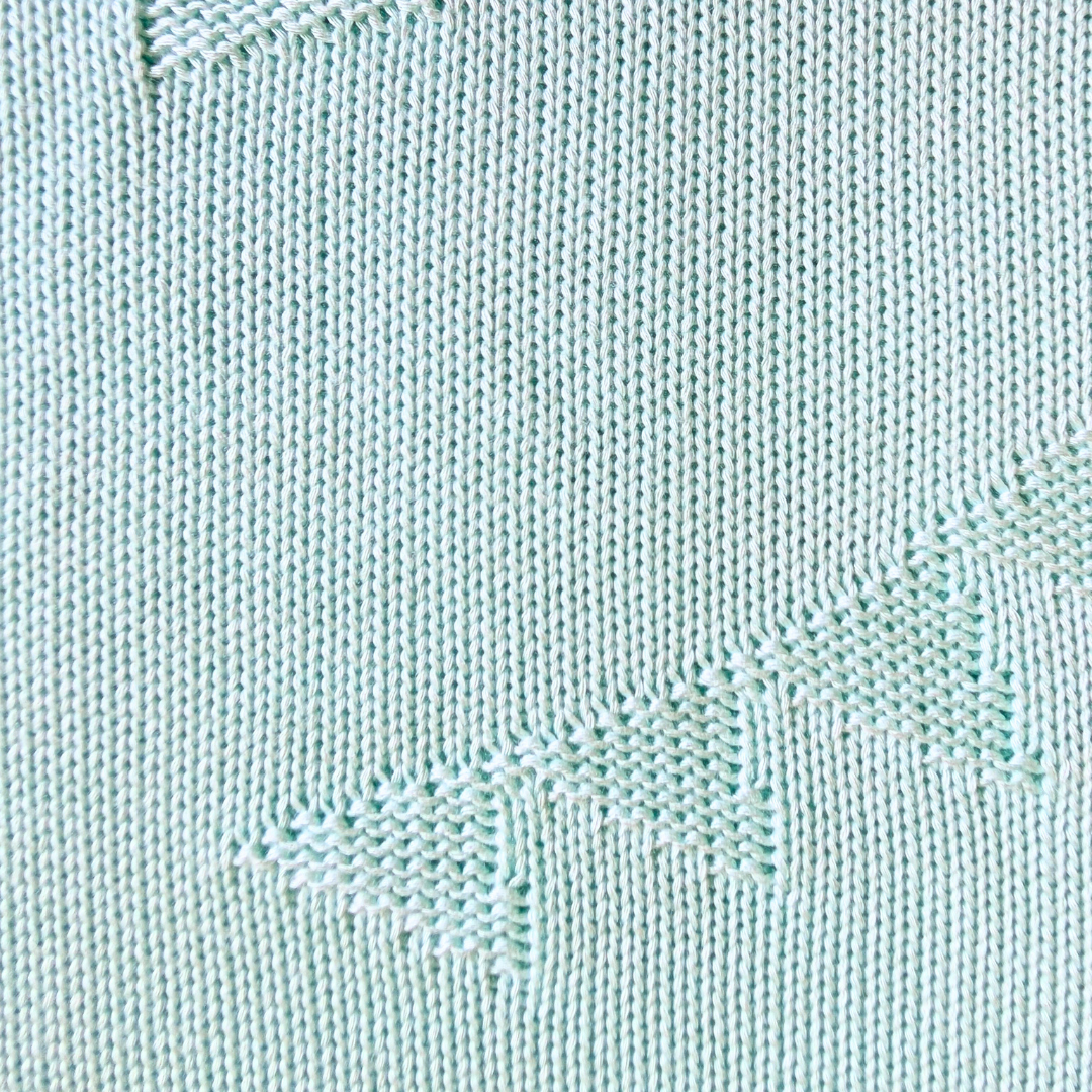 Mint Bunting Design Organic Bamboo Knitted Blanket