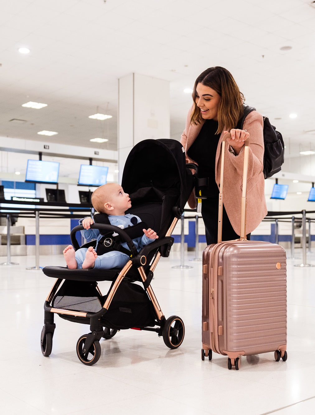 travel stroller pram GENEVA Oskar Pram & PARIS Rose Travel Stroller – Bambini Prams