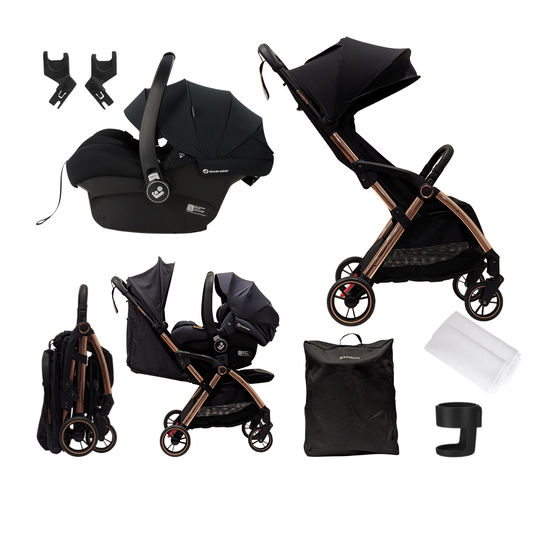 PARIS Rose Travel Stroller & Mico 12 LX Capsule Bundle