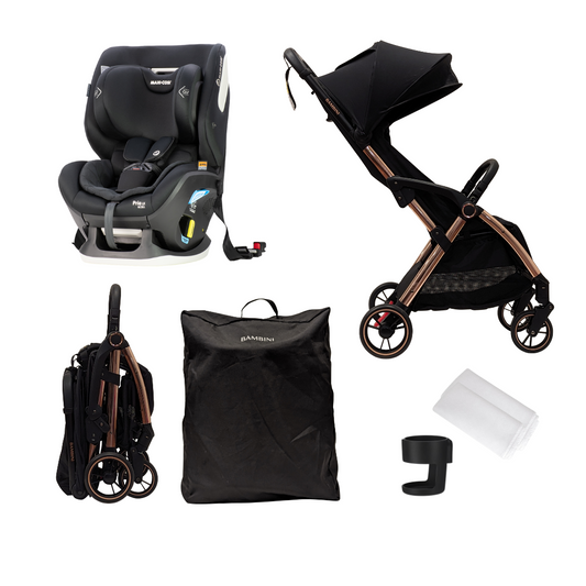 PARIS Rose Travel Stroller & Pria LX G-CELL Car Seat Bundle