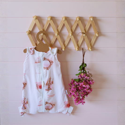 Pretty Pink 'Treasures' Organic Jersey Sleepbag (1 TOG)