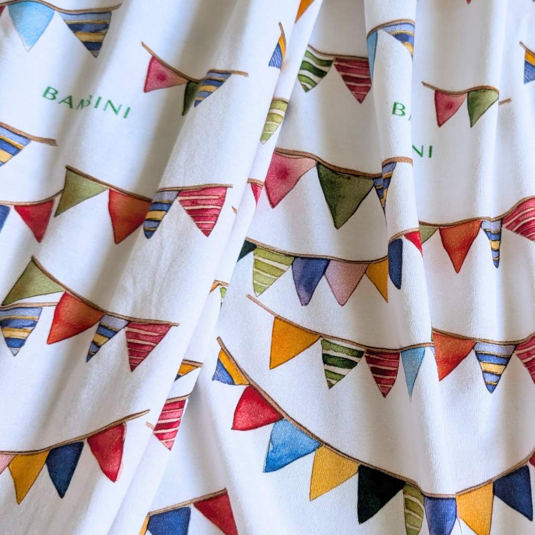 Rockinghorse Days 'Bunting' Organic Jersey Wrap & Beanie Set