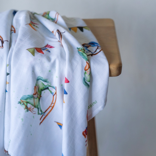 Rockinghorse Days 'Horses' Organic Muslin Wrap