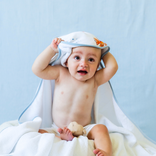 Underwater Worlds 'Exotic' Organic Hooded Newborn to Toddler Towel