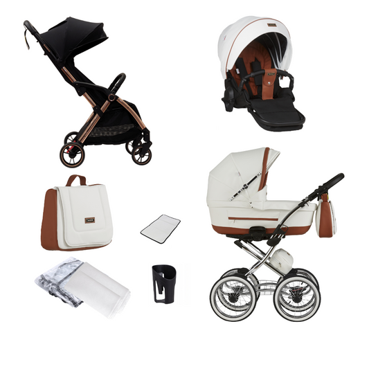 YORK² Rosalie Pram & PARIS Rose Travel Stroller Bundle