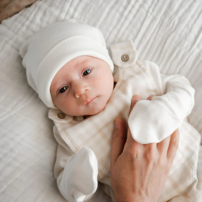 Fibre for Good Organic Cotton Beanie in Natural White