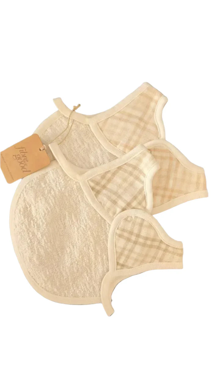 Fibre for Good Organic Cotton Fitted Bib 2pk