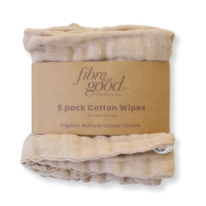 Fibre for Good Organic Cotton Reusable Wipes 5pk