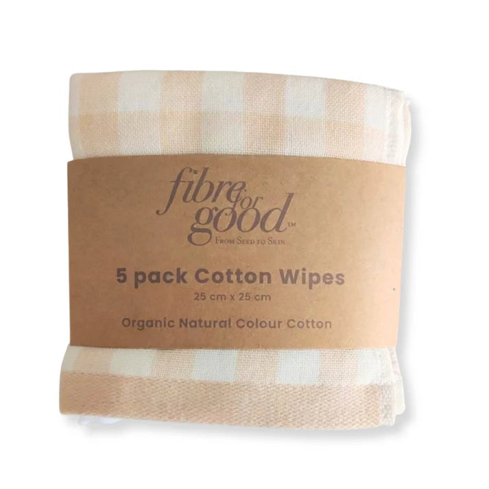 Fibre for Good Organic Cotton Reusable Wipes 5pk
