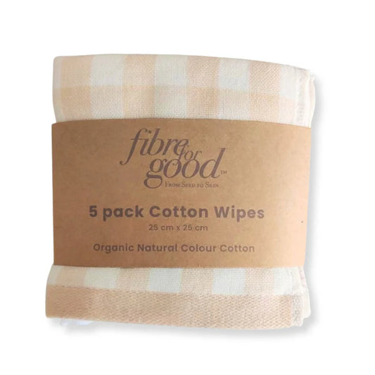 Fibre for Good Organic Cotton Reusable Wipes 5pk