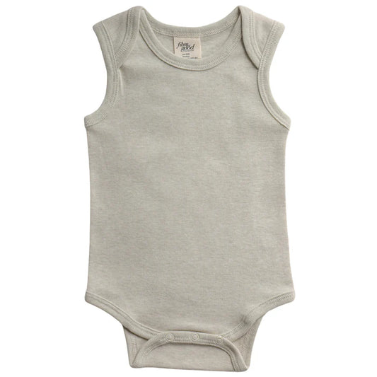 Fibre for Good Organic Cotton Sleeveless Body Suit in Sage