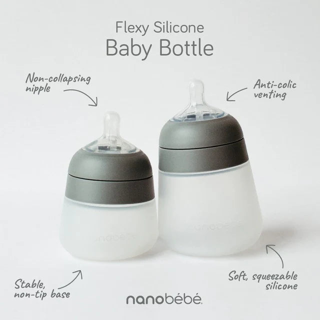 Nanobébé Flexy Silicone Bottle 3 Pack 270ml