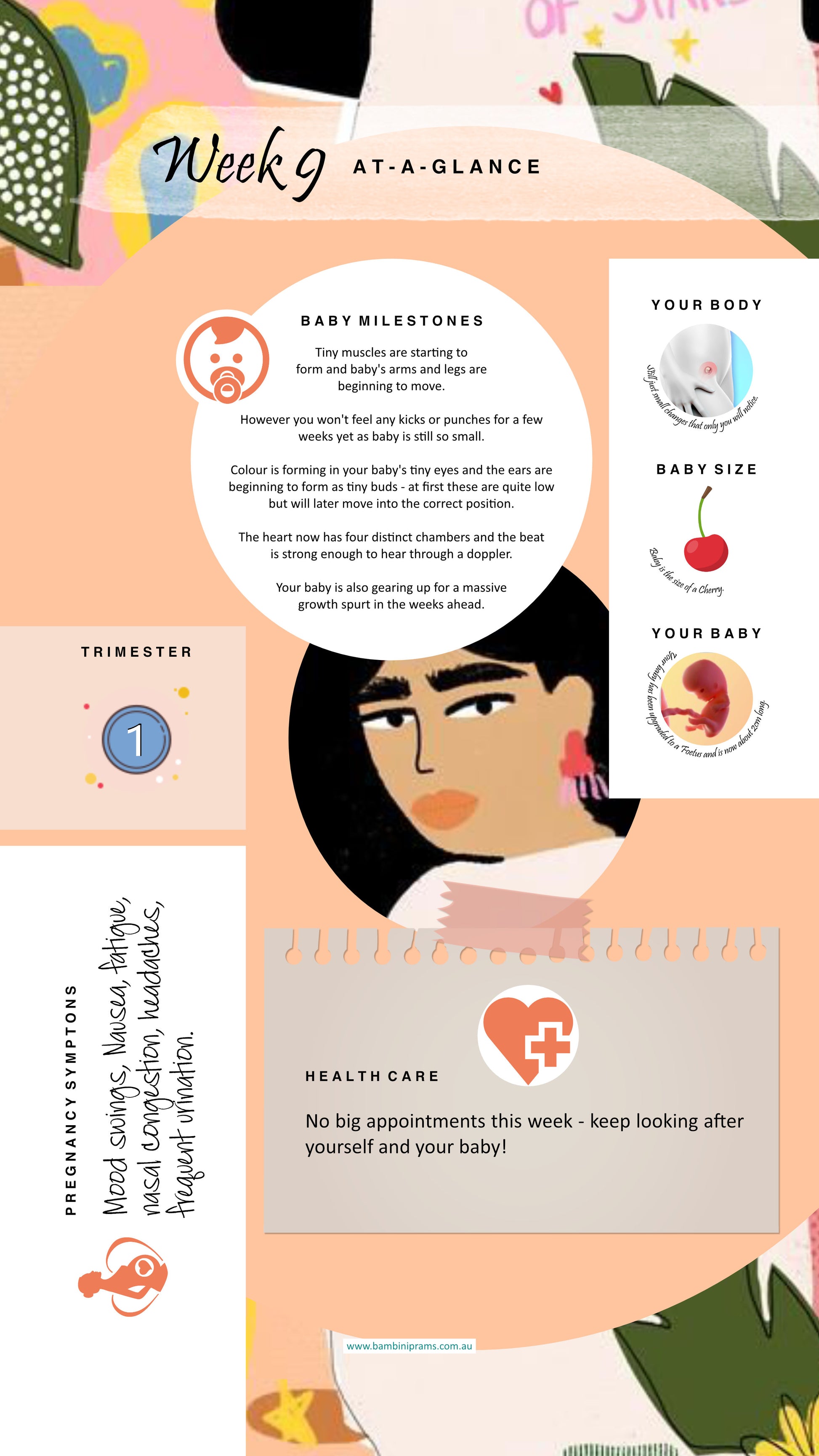 Pregnancy Week 9 At A Glance Card